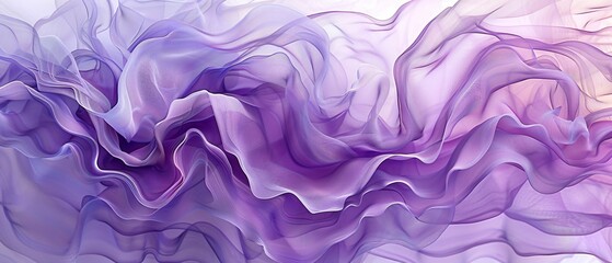 Obraz premium Abstract painting: purple & white fabric wave