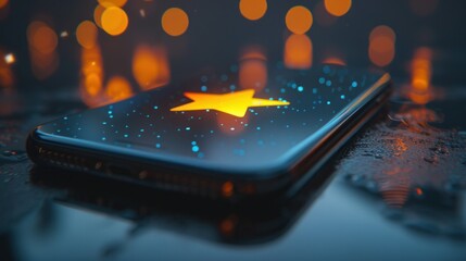 Customer-rated excellence, poised within a minimalist mockup.