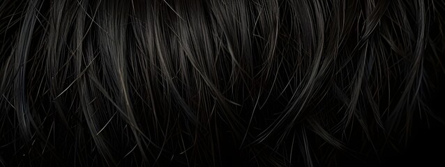 Naklejka premium Black reflective hair texture