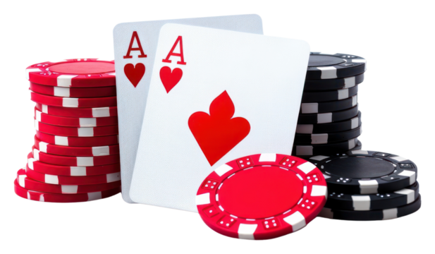 PNG Playing cards casino chips gambling game.