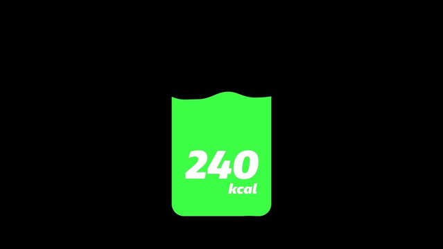 Animated Calories Infographic Health Counter