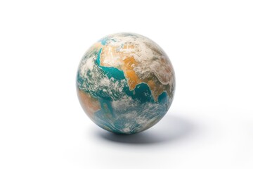 Earth Isolated: Vibrant Planet on White Background
