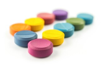 Bright Pills Set on Pure White