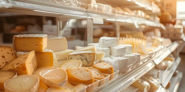 Variety of Cheeses Available in Store. Concept Cheese Types, Speciality Cheeses, Imported Cheeses, Cheese Tasting, Cheese Pairing