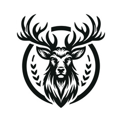 Vector deer head.
