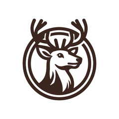 Vector deer head.