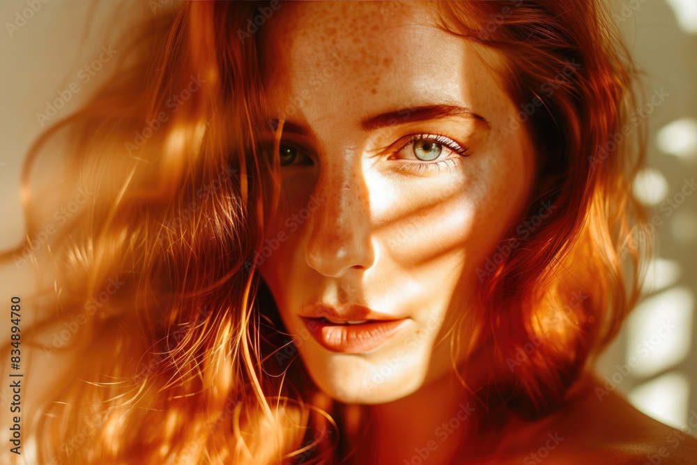 Sticker Warmth in Every Hue: Sensual Close-up of a Ginger