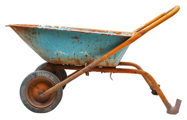 PNG Wheelbarrow vehicle transportation abandoned.
