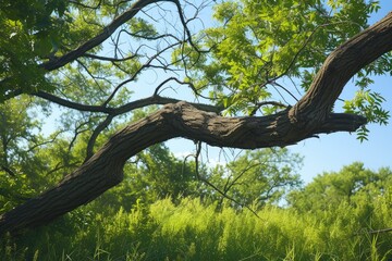 Fototapeta premium Warmth of Summer: Leafy Bough