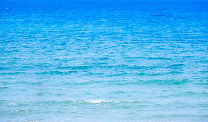 Ocean sea background and the clear sky For summer vacation ideas Nature of summer sea water with sunlight The sea sparkles	