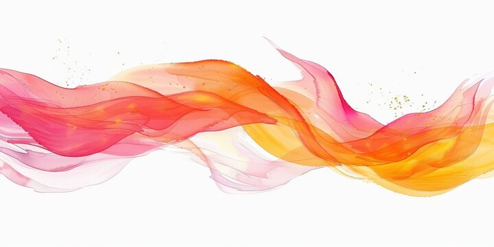 Abstract watercolor brush stroke. Wavy watercolor background.
