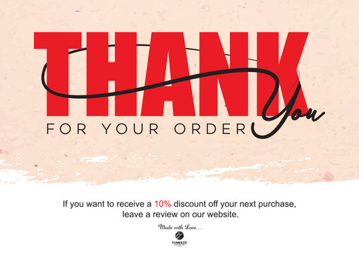 Thank you card design template. Thank you for your order card eps. thank you compliment card. suitable for all cards size and easy to editable file illustration vector.