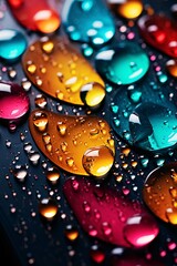 water drops on a surface