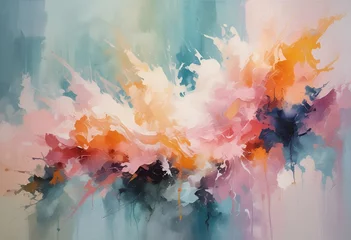 Poster Japandi stijl minimal modern wall art design with pastel colors ready to print on canvas, japandi, rustic   © MINIMAL ART