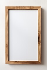 Obraz premium a white rectangular frame with a wooden border