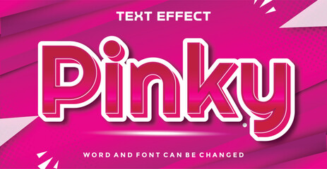 Pinky editable text effect
