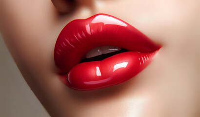 Obraz premium Red lips