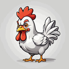 Chicken Cartoon Design Very Cool