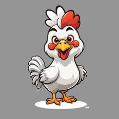 Chicken Cartoon Design Very Cool