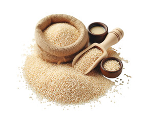 Sesame seeds on a transparent background