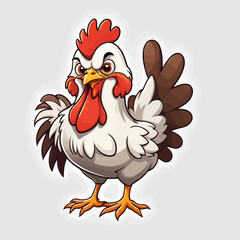 Chicken Cartoon Design Very Cool