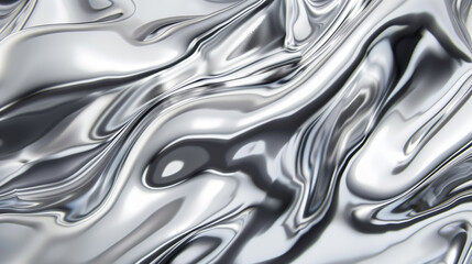 Abstract silver liquid metal background