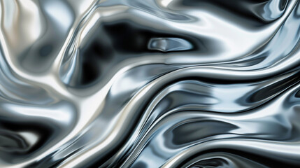 Abstract silver liquid metal background