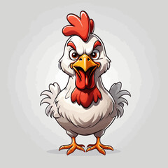 Chicken Cartoon Design Very Cool