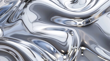 Abstract silver liquid metal background