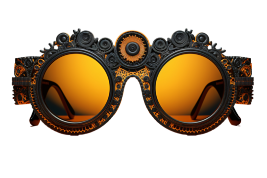 a pair of sunglasses with gold lenses