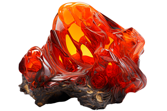 a brown and black rock