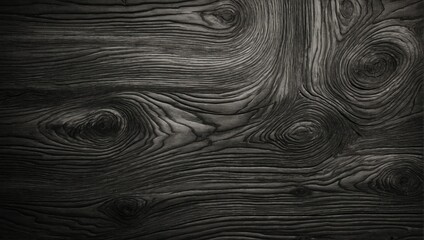Black and grey dark color textured effect natural wood grain pattern vector illustration. Abstract background concept.