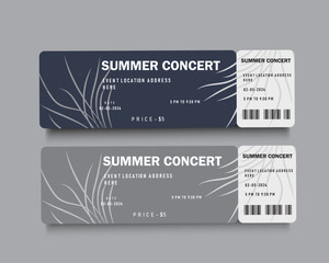 summer concert ticket template