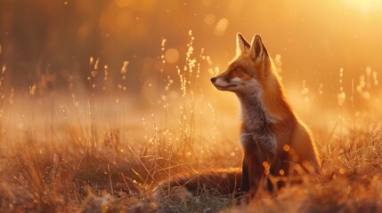 Fototapeta premium Fox. Photography of wild animal in natural habitat.
