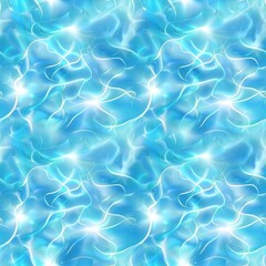 Water texture background with ripples and reflections, seamless pattern for swimming pool or sea water