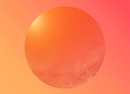 a large orange circle with a bright light