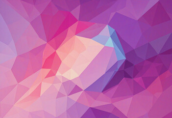 Obraz premium Pink Vector Polygon: A Modern Mosaic Overlay in Gradient Purple Tones