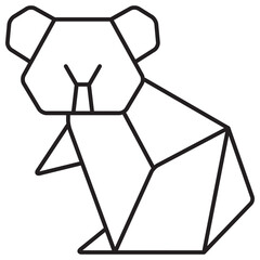 origami koala icon