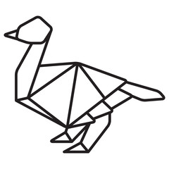 origami duck icon