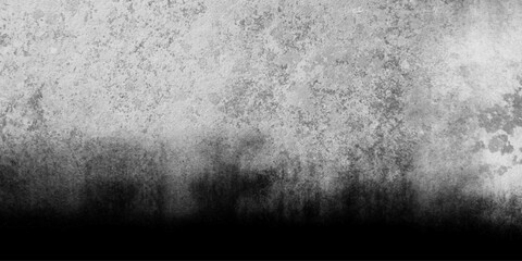 Black and white abstract grunge old concrete wall texture stain isolated overlay decorative vintage background.