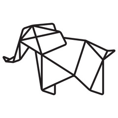 origami elephant icon