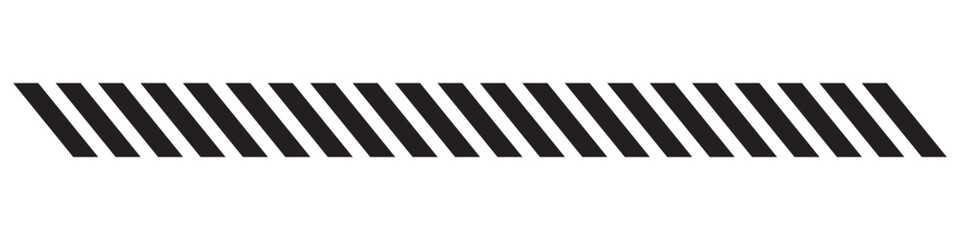 Slash divider. Slash line border. Diagonal parallel lines divider strip. Angle of tilt stripes. Black pattern of footer isolated on white background. 11:11