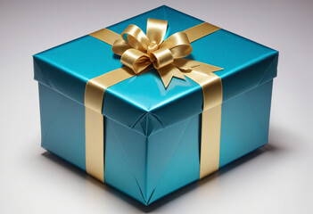 Obraz premium Festive Surprise: A Wrapped Gift Box for Christmas