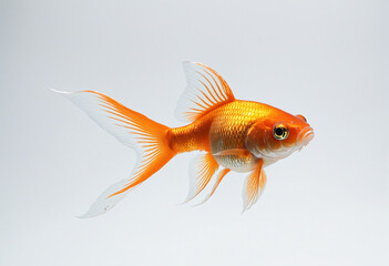 Fototapeta premium Swimming beauty: tropical fish in a clear aquarium
