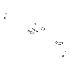Azores map, administrative division of Portugal. Vector illustration.