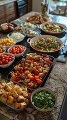 Obraz premium A spread of delicious food for a gathering.