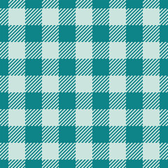 Clan plaid background texture, birthday textile seamless pattern. Chic check tartan vector fabric in cyan and light colors.