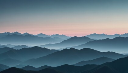 Landscape with mountains, view, nature, mountain range, clear sky