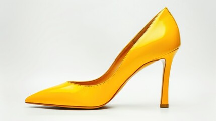 yellow high heels Stylish glossy finish