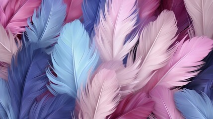 Fototapeta premium Explore the delicate beauty of flat feather illustrations with intricate details and soft colors in high definition quality.